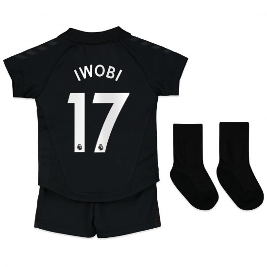 Camisola Everton Alex Iwobi 17 Criança Equipamento Segundo 2021-2022 Manga Curta